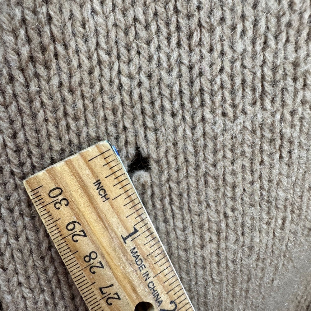 Vintage 1960s Jantzen Shetland Wool Cardigan M Camel Brown Made USA Grandpa - Picture 5 of 9